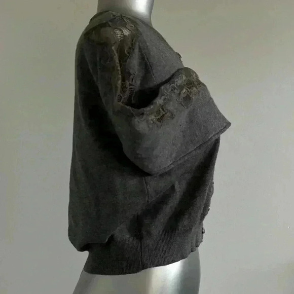 💎💟Vintage  Lightweight Cardigan With Lace - Picture 5 of 13